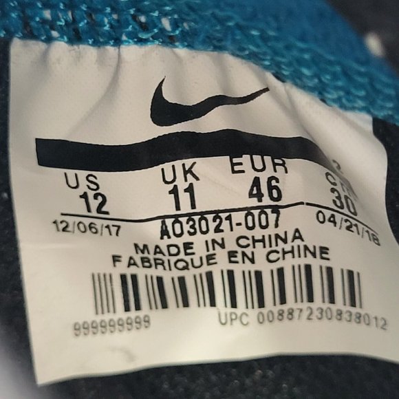 Nike Vapor Untouchable Pro 3 Cleats \'Panthers\' Blue Black Men 12 AO3021-007 NWOB